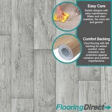 Vinyl Flooring Grey Wood Plank