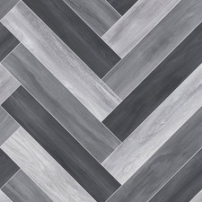 Grey Wood Herringbone Vinyl