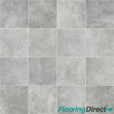 Square Grey Tile Effect Vinyl