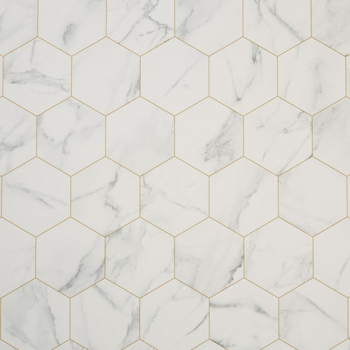 White marble vinyl - white, flooring